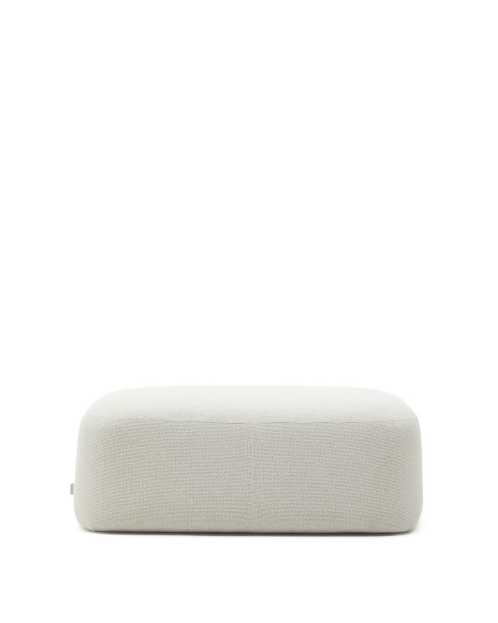 KAVE HOME Martina fodskammel i ecru chenille 123 x 85 cm