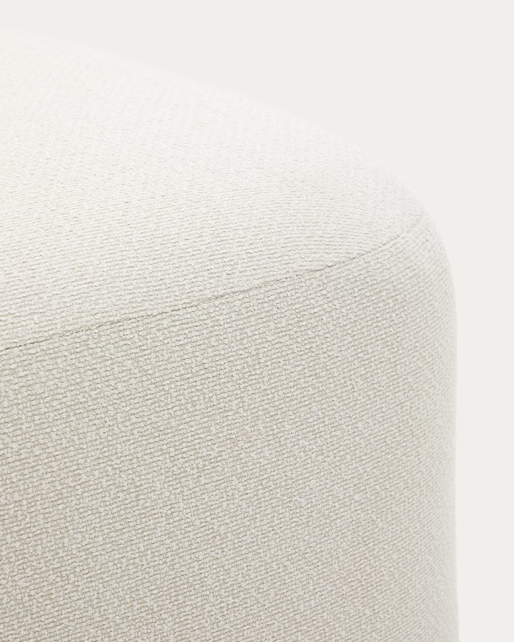 KAVE HOME Martina fodskammel i ecru chenille 123 x 85 cm