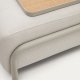 KAVE HOME Small Compo-bakke i egefiner med naturlig finish og beige metalstruktur