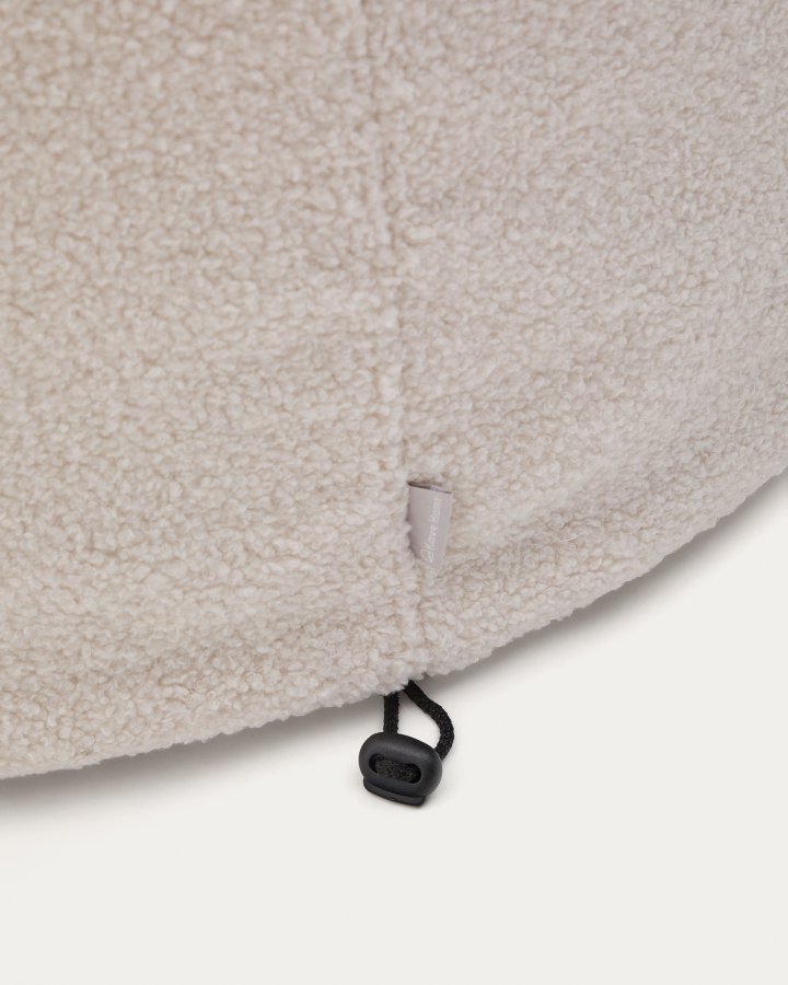 KAVE HOME Kaeli fodstttebetrk i ecru bouclé 120 cm
