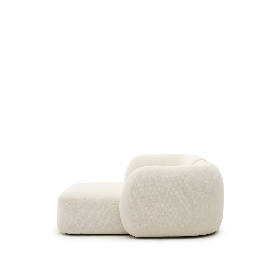 KAVE HOME Modulopbygget 2-personers sofa Martina i ecru chenille med hjre chaiselong 230 cm