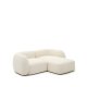 KAVE HOME Modulopbygget 2-personers sofa Martina i ecru chenille med hjre chaiselong 230 cm