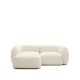 KAVE HOME Modulopbygget 2-personers sofa Martina i ecru chenille med venstre chaiselong 230 cm