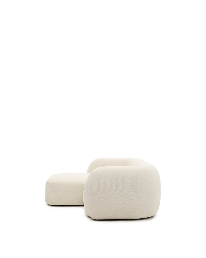 KAVE HOME Modulopbygget 2-personers sofa Martina i ecru chenille med venstre chaiselong 230 cm