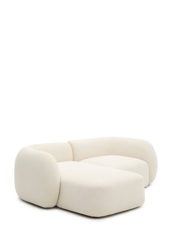 KAVE HOME Modulopbygget 2-personers sofa Martina i ecru chenille med venstre chaiselong 230 cm