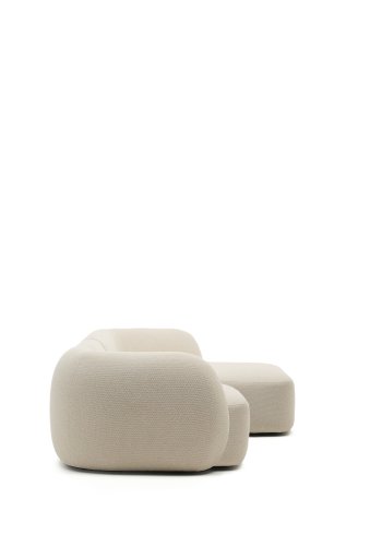 KAVE HOME Modulopbygget 4-personers sofa Martina i ecru chenille med hjre chaiselong 377 cm