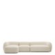 KAVE HOME Modulopbygget 4-personers sofa Martina i ecru chenille med venstre chaiselong 377 cm