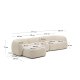 KAVE HOME Modulopbygget 4-personers sofa Martina i ecru chenille med venstre chaiselong 377 cm