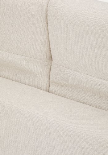 KAVE HOME Aurum 3-pers. sofa, m. tilbagelnet nakkesttte - ecru chenille og matgr metal (234cm)
