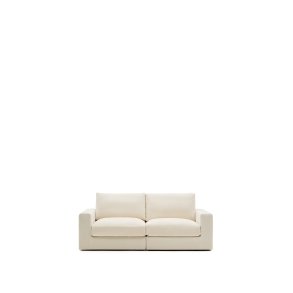 KAVE HOME Alea ecru chenille 3-personers modulsofa med aftageligt betrk 220cm