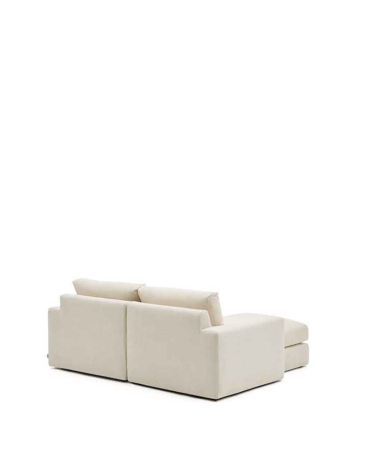 KAVE HOME Alea ecru chenille 3-personers modulsofa med venstre chaiselong og aftageligt betrk 220 cm