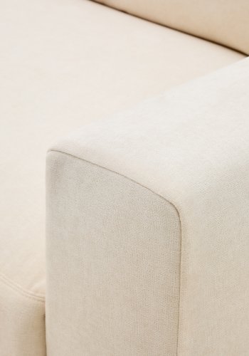 KAVE HOME Alea ecru chenille 3-personers modulsofa med venstre chaiselong og aftageligt betrk 220 cm