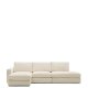 KAVE HOME Alea ecru chenille 5-personers modulsofa med venstre chaiselong og aftageligt betrk 340 cm