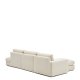 KAVE HOME Alea ecru chenille 5-personers modulsofa med venstre chaiselong og aftageligt betrk 340 cm