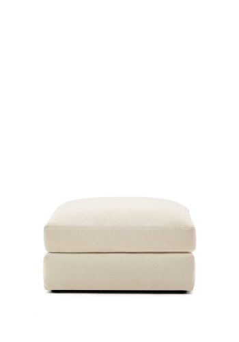 KAVE HOME Alea ecru chenille fodsttte med aftageligt betrk 90 x 90 cm