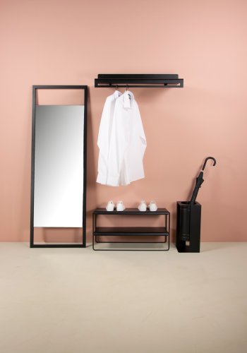 TORNA DESIGN Wave knagerkke, m. hylde - sort stl (B:78)