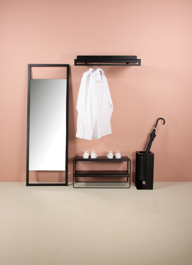 TORNA DESIGN Gabi skoreol, m. 2 hylder - sort stl (B:73)