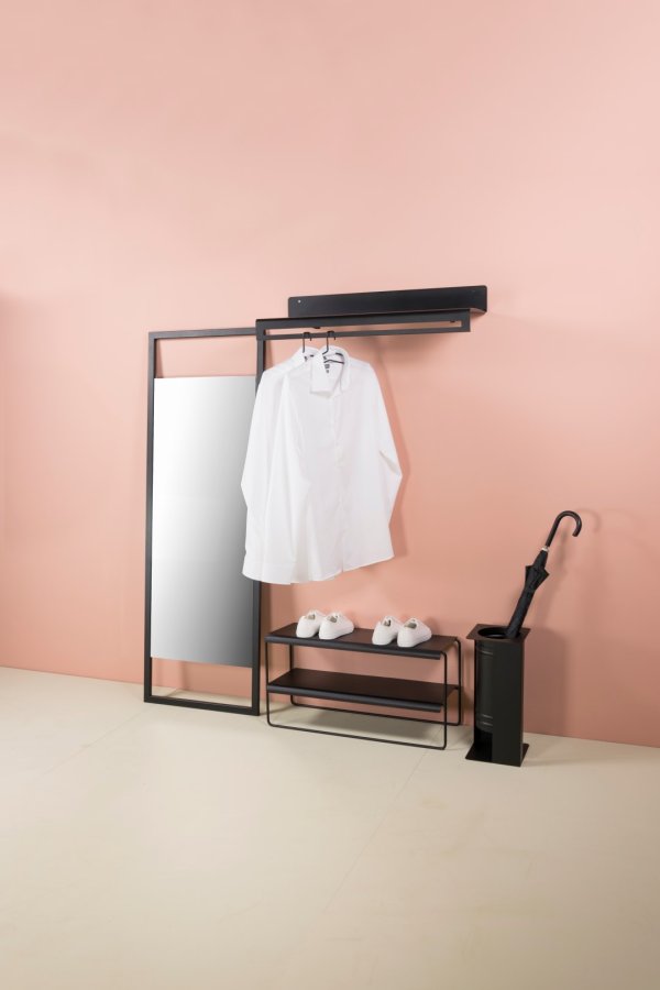 TORNA DESIGN Gabi skoreol, m. 2 hylder - sort stl (B:73)