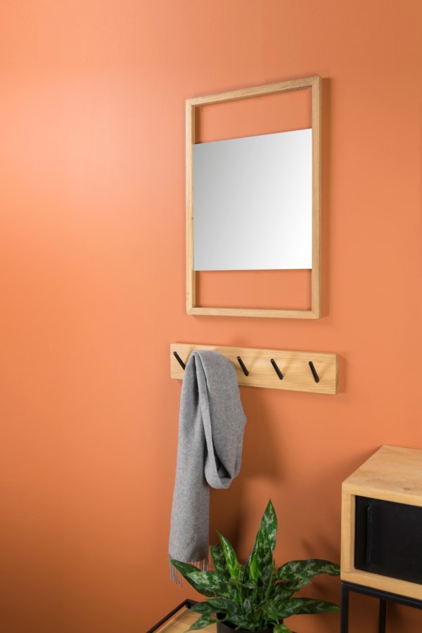 TORNA DESIGN Pic 5 knagerkke, m. 5 knager - natur og sort eg (B:50)