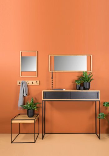 TORNA DESIGN Pic 5 knagerkke, m. 5 knager - natur og sort eg (B:50)