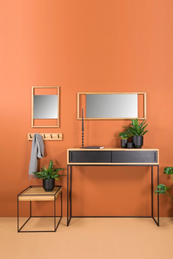 TORNA DESIGN Pic 5 knagerkke, m. 5 knager - natur og sort eg (B:50)