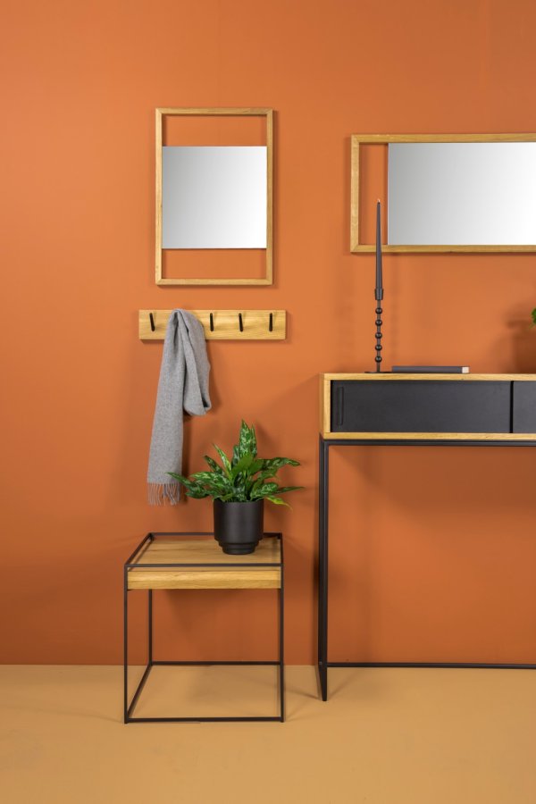 TORNA DESIGN Pic 5 knagerkke, m. 5 knager - natur og sort eg (B:50)