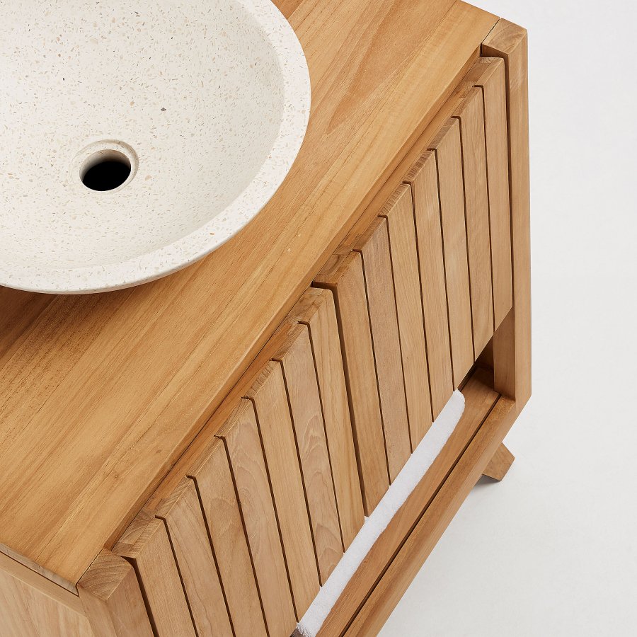 KAVE HOME Sunday badevrelsesmbel, m. 2 lger og 2 hylder - natur teaktr