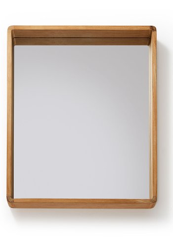 KAVE HOME Sunday vgspejl - spejlglas m. teaktr ramme (80x65)