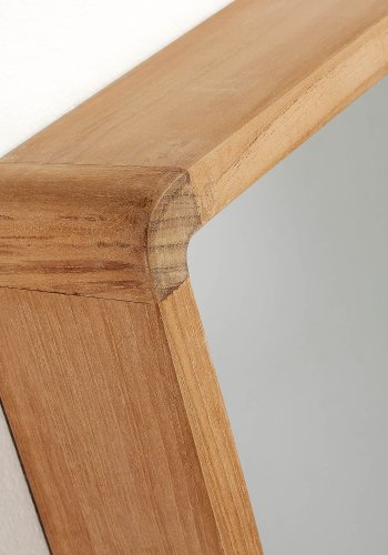 KAVE HOME Sunday vgspejl - spejlglas m. teaktr ramme (80x65)