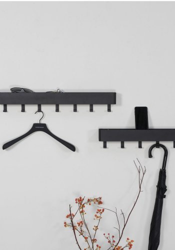 SPINDER DESIGN rektangulr Dax Play knagerkke, m. 5 knager - sort stl