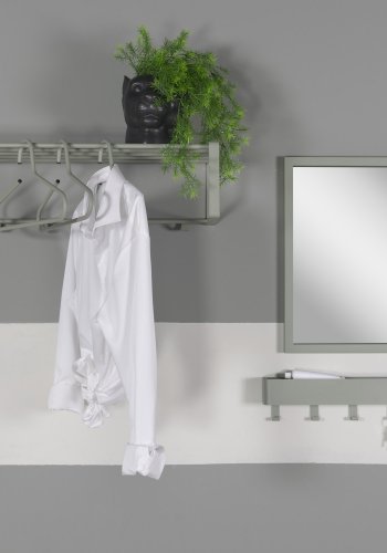 SPINDER DESIGN Dax Play knagerkke, m. 5 knager, m. hylde - stvet grn stl (52x12)