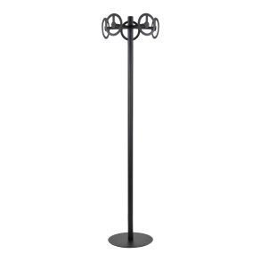 SPINDER DESIGN Circle stumtjener, m. 5 kroge - mat sort stl ( 40)