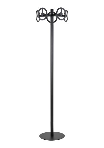 SPINDER DESIGN Circle stumtjener, m. 5 kroge - mat sort stl ( 40)