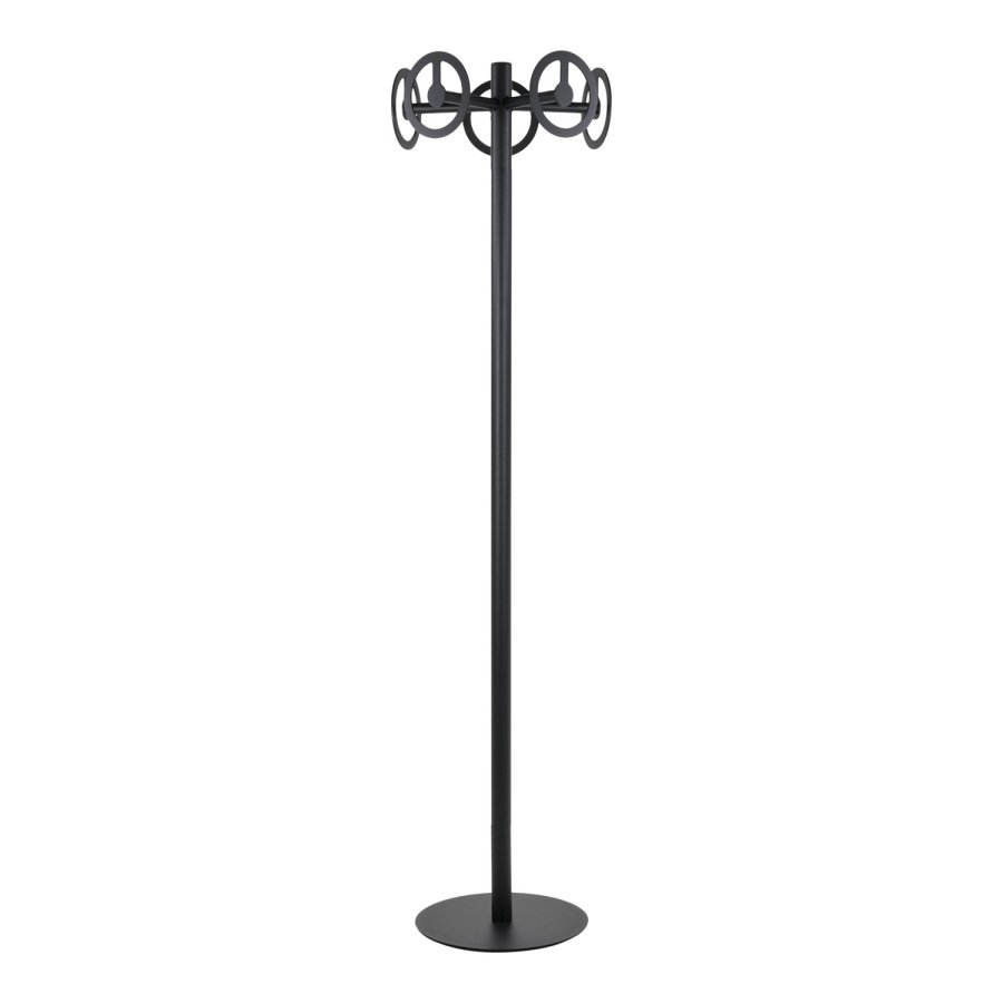 SPINDER DESIGN Circle stumtjener, m. 5 kroge - mat sort stl ( 40)