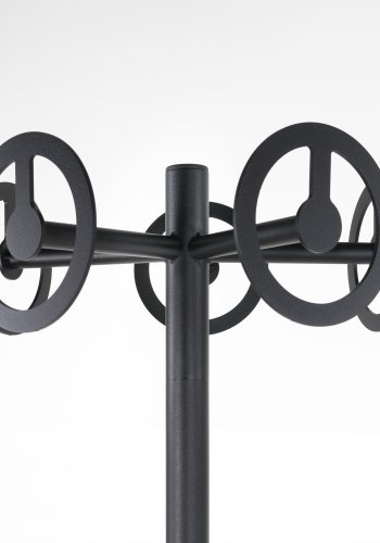 SPINDER DESIGN Circle stumtjener, m. 5 kroge - mat sort stl ( 40)