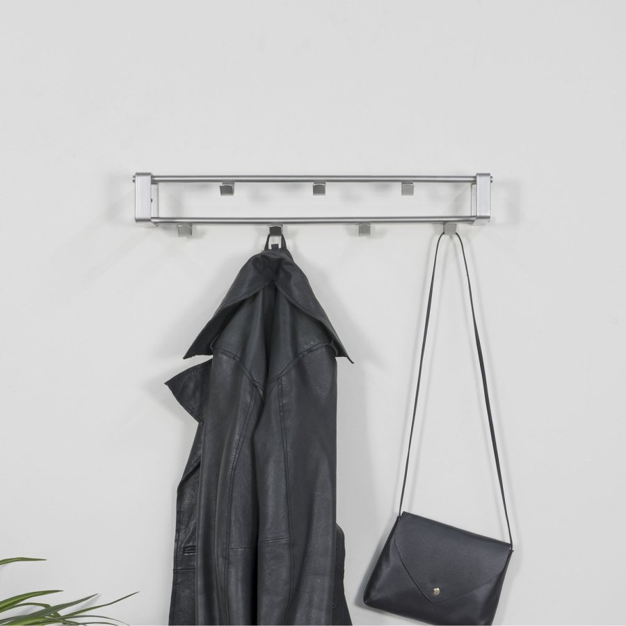 SPINDER DESIGN rektangulr Rex knagerkke, m. 7 knager - gr stl