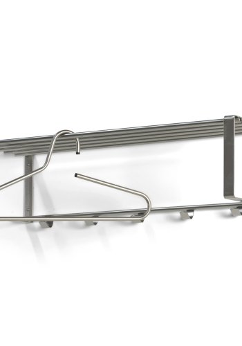 SPINDER DESIGN rektangulr Rex hattehylde, m. 5 knager - gr stl
