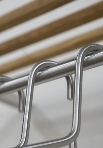 SPINDER DESIGN rektangulr Rezzo hattehylde, m. 5 knager og bjlestang - stl