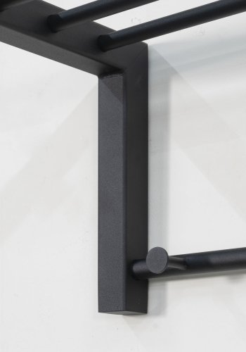 SPINDER DESIGN rektangulr Bergum knagerkke m. hylde - sort stl