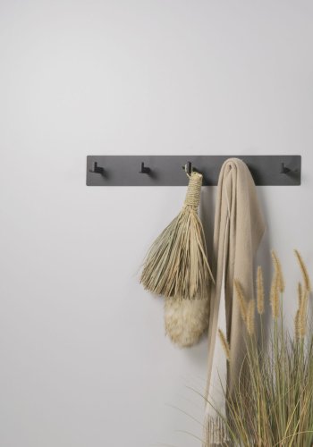 SPINDER DESIGN rektangulr Leatherman knagerkke, m. 5 knager - sort stl