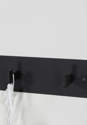 SPINDER DESIGN rektangulr Leatherman knagerkke, m. 5 knager - sort stl