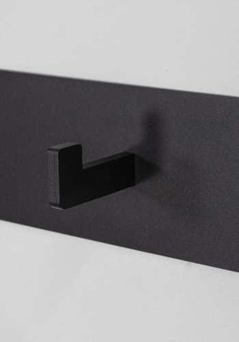 SPINDER DESIGN rektangulr Leatherman knagerkke, m. 5 knager - sort stl