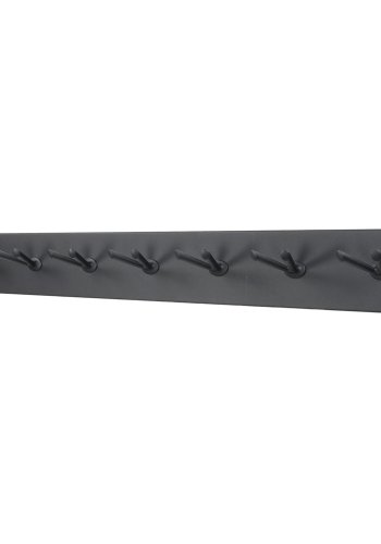 SPINDER DESIGN Pull knagerkke, m. 7 dobbelt-kroge - sort stl (104,5x12,5)