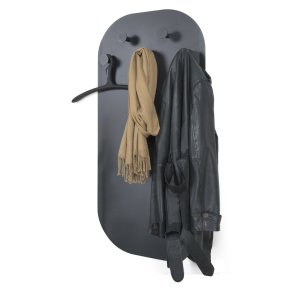 SPINDER DESIGN Espen knagerkke, m. 5 knager og magnetisk plade - sort stl (55x115)