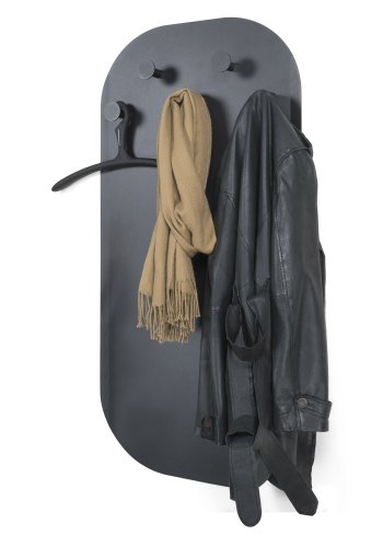 SPINDER DESIGN Espen knagerkke, m. 5 knager og magnetisk plade - sort stl (55x115)