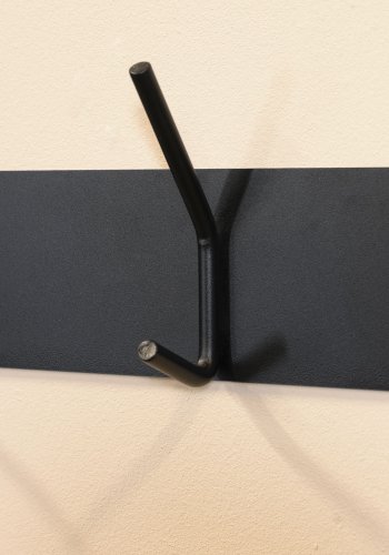 SPINDER DESIGN rektangulr Fusion knagerkke, m. 5 knager - sort stl