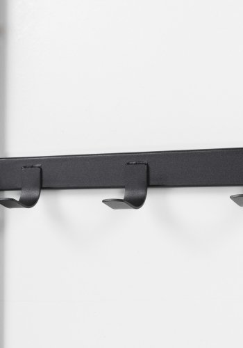 SPINDER DESIGN Ivar entréopstilling, m. bjlestang, 6 kroge, skohylde - sort stl