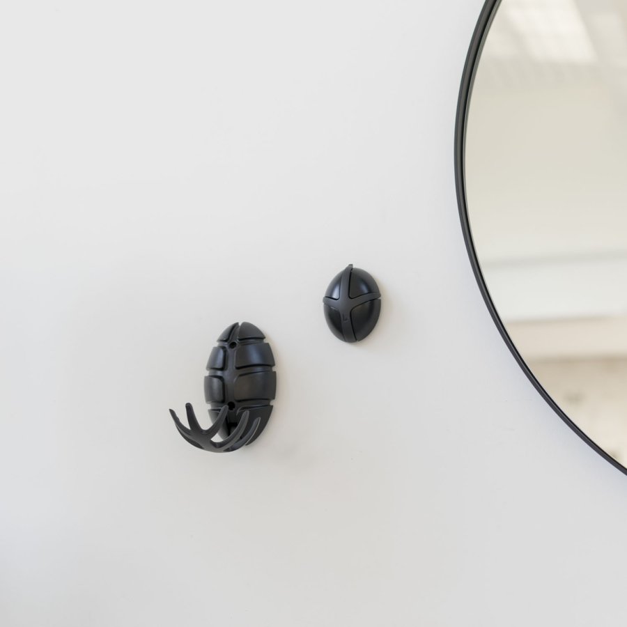 SPINDER DESIGN Bug knagerkke - sort plastik og stl 