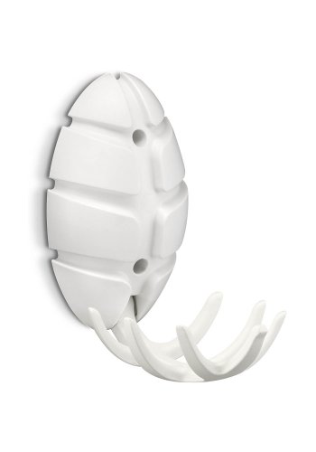 SPINDER DESIGN Bug knagerkke - hvid plastik og slv stl 