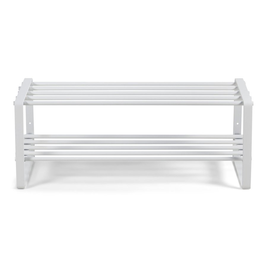 SPINDER DESIGN rektangulr Rex skohylde, m. 2 hylder - hvid stl